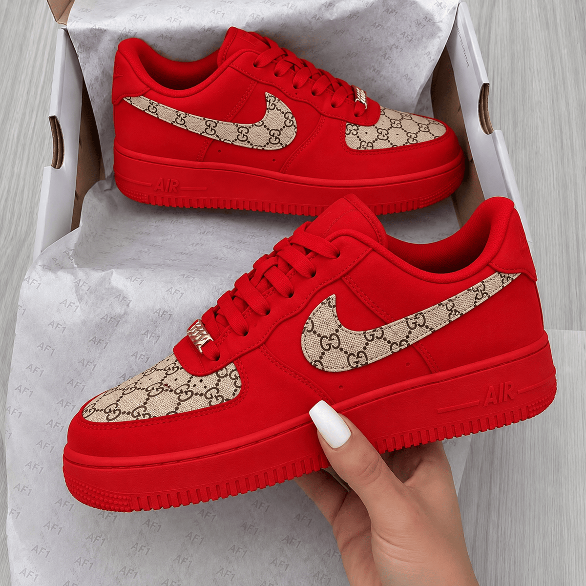 Air Force 1 Red GC Custom
