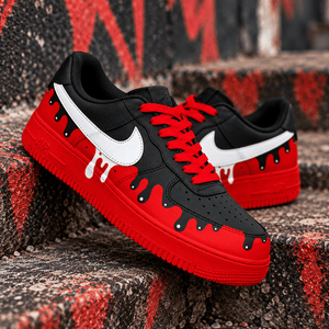 Red Special Drip Air Force 1 Custom