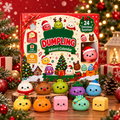 Christmas Squishy Dumpling Advent Calendar 2026 Christmas Blindbox Unique Gifts For Xmas - Gearneko