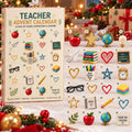 24 Days Teacher Advent Calendar Christmas Eve Countdown Xmas Gift Ideas - Gearneko