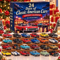 Classic American Cars 24 Days Advent Calendar 2026 Xmas Countdown Gifts For Car Lovers - Gearneko