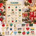 Teacher Advent Calendar 2026 Christmas Eve Countdown Appreciation Gifts For Teachers - Gearneko