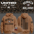 Georgia Bulldogs Merch United As One 2026 Military Appreciation Hoodie Presents For Football Lovers - Gearneko