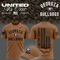 Georgia Bulldogs Merch United As One 2026 Military Appreciation T-Shirt Fan Gears - Gearneko