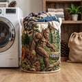 Custom Calm Sasquatch Quilted Laundry Basket Best Home Decor Gifts For Husband - Gearneko