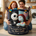 Custom The Nightmare Before Christmas Jack And Sally Quilted Laundy Basket Halloween Decor Gifts For Couples - Gearneko