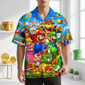 Personalized Mario Funny Adventure Hawaii Shirt Mario Clothing Gifts For Boyfriend - Gearneko