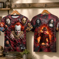Personalized Midnight Horror Halloween T-Shirt Horror Movie Characters Clothing Gifts For Boyfriend - Gearneko