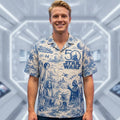 Star Wars Merch Warriors Celebrate 50th Anniversary Toile De Jouy Hawaiian Shirt Gifts For Brother - Gearneko