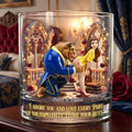 Personalized Naughty Couple Beauty And The Beast Glass Funny Adult Glass Gifts For Couples - Gearneko