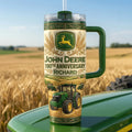Custom Green Farm Tractor Tumbler Green Truck Tumbler Gifts For Husband - Gearneko