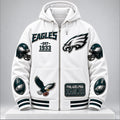 Philadelphia Eagles Merch Football 2026 Coat Est 1933 Zip Hoodie Philadelphia Eagles Hooded Sweatshirt - Gearneko