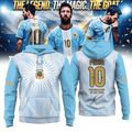 Lionel Messi Merch The GOAT Signature Hoodie Lionel Messi Apparel Gifts For Fans - Gearneko
