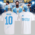 Lionel Messi Merch The GOAT Signature T-Shirt Lionel Messi Clothing Gifts For Soccer Fans - Gearneko
