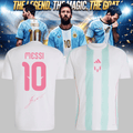 Lionel Messi Merch The GOAT Signature T-Shirt Lionel Messi Lover Gift Ideas - Gearneko