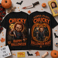 Chucky Happy Halloween Black Shirt Halloween Clothes Gifts For Chucky Lovers - Gearneko