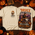 Bruce Springteen X Snoopy Born To Rock Raised To Boo T-Shirt Halloween Clothing Gifts For Fans - Gearneko