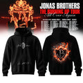 Jonas Brothers Merch The Burning Up Tour All Over Again Signed Hoodie Best Jonas Brothers Clothes - Gearneko