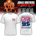 Jonas Brothers Merch The Burning Up Tour All Over Again Signed T-Shirt Cool Gifts For Jonatics - Gearneko