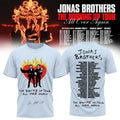 Jonas Brothers Merch The Burning Up Tour All Over Again Signed T-Shirt Jonas Brothers Apparel - Gearneko