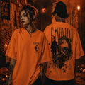 Candy Man Halloween Orange T-Shirt Best Halloween Clothing Presents For Horror Fans - Gearneko