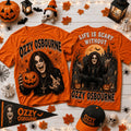 Ozzy Osbourne Life Is Crazy Halloween T-Shirt Spooky Season Clothing Gifts For Fans - Gearneko