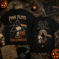 Pink Flyod X Snoopy Halloween Black T-Shirt Spooky Halloween Clothing Snoopy Lover Gifts - Gearneko