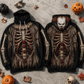 Pennywise Skeleton Halloween Hoodie Halloween Merch Unique Gifts For Horror Lovers - Gearneko