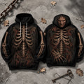 Freddy Krueger Skeleton Halloween Vintage Hoodie Halloween Apparel Gifts For Boyfriend - Gearneko