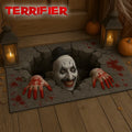 Terrifier Bloodied Clown Face Doormat Halloween Decorations Gifts For Horror Lovers - Gearneko