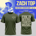 Zach Top Merch Cold Beer Country Music Tour 2026 Signature T-shirt Presents For Music Lovers - Gearneko