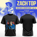 Zach Top Merch Cold Beer Country Music Tour 2026 Signature T-shirt Zach Top Concert Attire - Gearneko