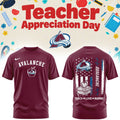 Colorado Hockey X Teacher Appreciation Day T-Shirt Colorado Avalanche Clothing Hockey Fan Gear - Gearneko