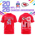 Kansas City Chiefs X Cancer Awareness Day T-shirt Kansas City Chiefs Clothes Football Fans Gifts - Gearneko