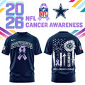 Dallas Cowboys X Cancer Awareness Day T-shirt Dallas Cowboys Clothing Football Fans Gifts - Gearneko