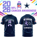 Dallas Cowboys X Cancer Awareness Day T-shirt Dallas Cowboys Outfits For Football Enthusiasts - Gearneko