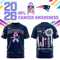 New England Patriots X Cancer Awareness Day T-shirt New England Patriots Clothes Football Fans Gifts - Gearneko