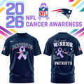 New England Patriots X Cancer Awareness Day T-shirt New England Patriots Outfits Football Lover Gifts - Gearneko