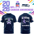Seattle Seahawks X Cancer Awareness Day T-shirt Seattle Seahawks Shirt Football Fans Gifts - Gearneko