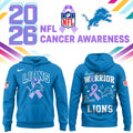 Detroit Lions X Cancer Awareness Day Hoodie Detroit Lions Merch Best Gift For Football Lovers - Gearneko