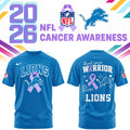 Detroit Lions X Cancer Awareness Day T-shirt Detroit Lions Shirt Best Gift For Football Lovers - Gearneko