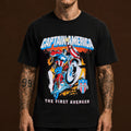 Marvel Merch Captain America Motorcycle The First Avenger T-Shirt Presents For Marvel Lovers - Gearneko