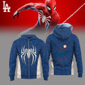 Los Angeles Dodgers X Spider Man Zip Hoodie Los Angeles Dodgers Apparel Fan Gifts - Gearneko