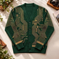Tech Circuit Board Cardigan Sweater 2026 Ramin Nasibov Clothing Gifts For Fans - Gearneko