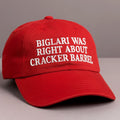 Biglari Was Right About Cracker Barrel Hat Funny Political Baseball Cap - Gearneko
