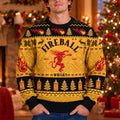 Fireball Cinnamon Red Hot Whisky Christmas Ugly Sweater Christmas Merch Xmas Gift For Husband - Gearneko