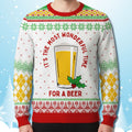Christmas It's The Most Wonderful Time For A Beer Ugly Sweater Xmas Clothing Gifts For Dad - Gearneko