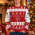 Fireball Cinnamon Whisky Knitting Snowflakes And Deer Pattern Ugly Christmas Sweater Xmas Gift Ideas - Gearneko