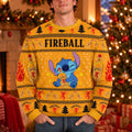 Fireball X Stitch Hug Fireball Yellow Ugly Christmas Sweater Stitch Xmas Clothing Gift Ideas - Gearneko
