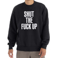 Black Pink Lisa Shut The F Up Black Sweatshirt Funny Saying Apparel Gift Ideas - Gearneko